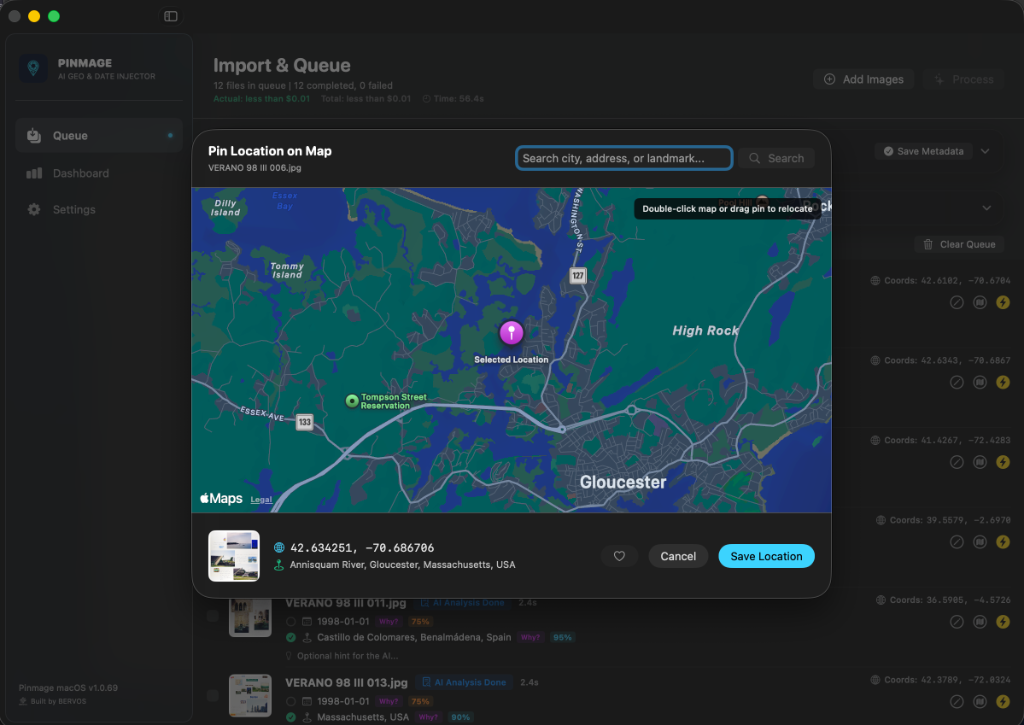 Interactive Map Geocoding